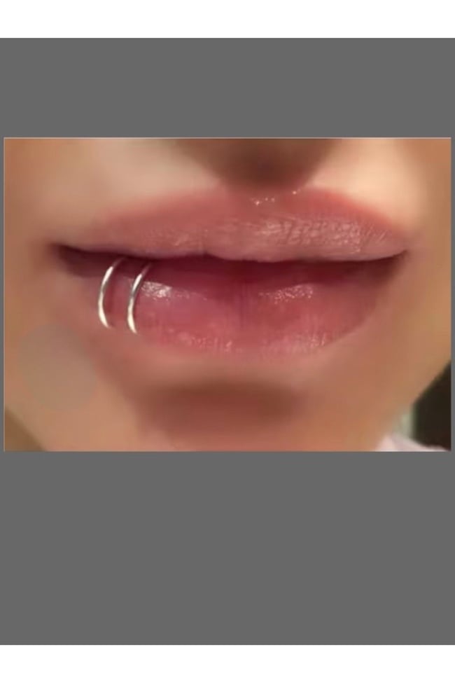 Cerrahi Çelik Fake Dudak Piercing 316 L Gümüş Renk