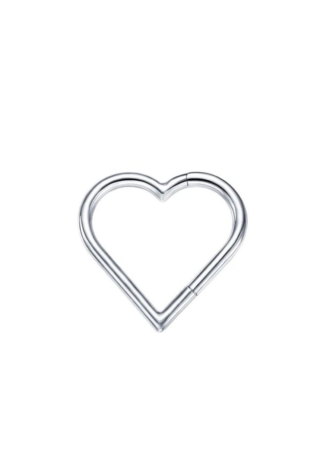 Cerrahi Çelik Klipsli Kalp Tragus, Helix, Lobe, snug Küpe Piercing