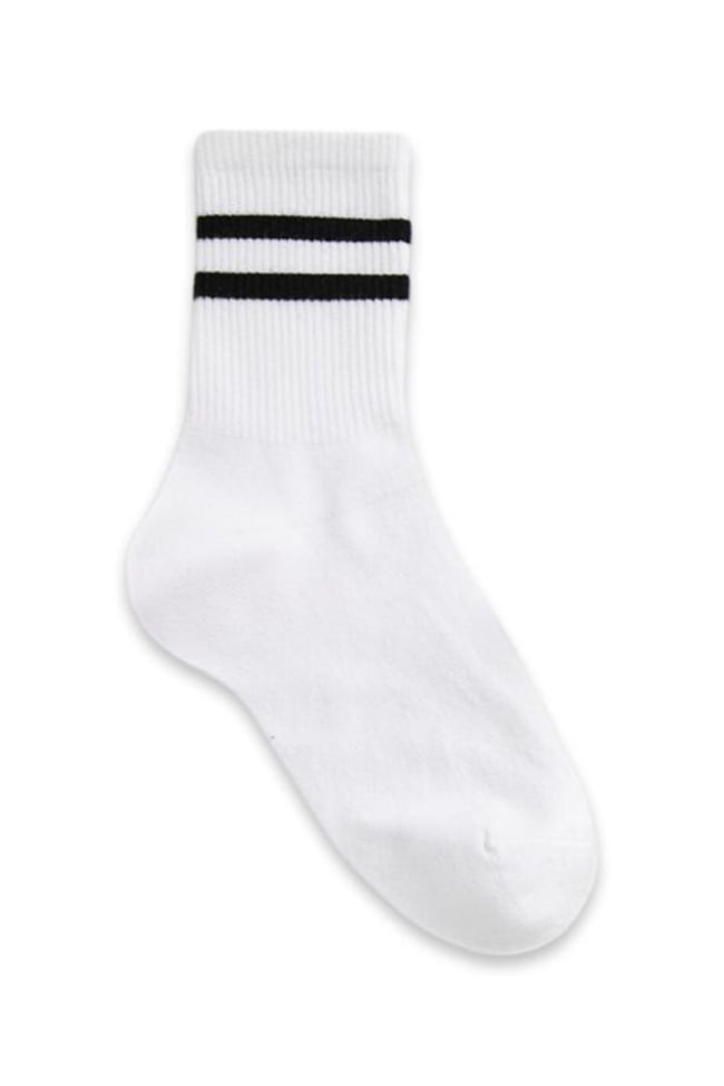 Çizgili Tenis Çorabı Unisex Beyaz