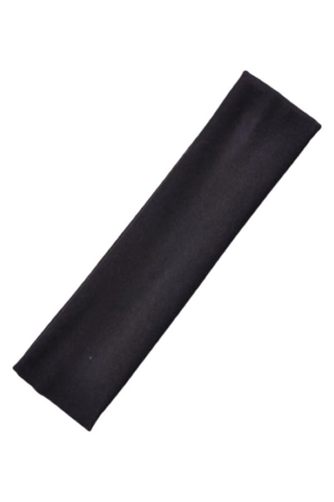 Çok Amaçlı Penye Sporcu Bandı Saç Kafa Bandanası Yoga Ter Bandı Unisex Siyah 1 Adet