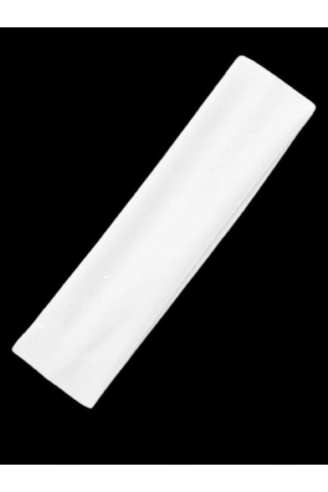 Çok Amaçlı Penye Sporcu Bandı Saç Kafa Bandanası Yoga Ter Bandı Unisex Beyaz 1 Adet