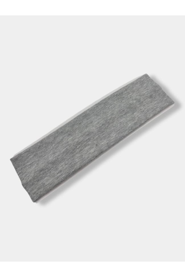 Çok Amaçlı Penye Sporcu Bandı Saç Kafa Bandanası Yoga Ter Bandı Unisex Gri 1 Adet