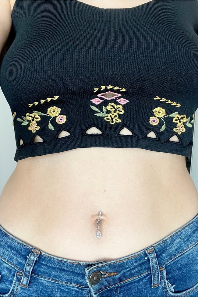 Delik Gerektirmeyen Fake Sıkıştırmalı Çelik Göbek Piercingi