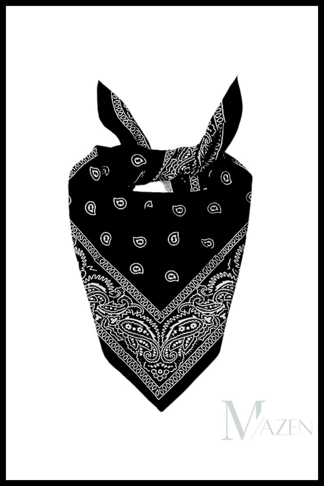 Etnik Desenli Çok Amaçlı Bandana Fular Renk 50x50