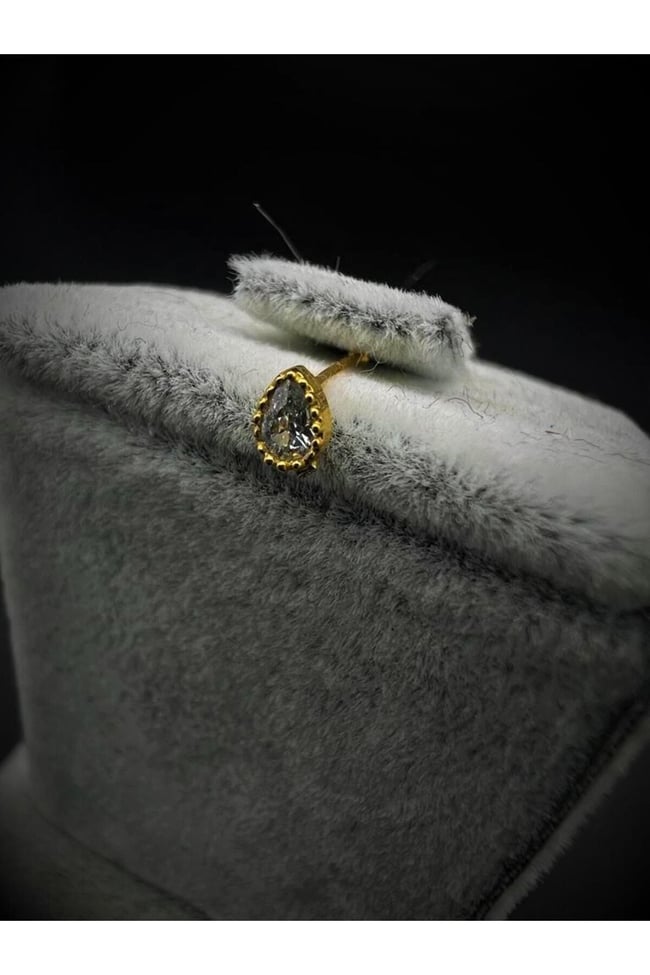 Gold Damla | 925 Ayar Gümüş Tekli Hızma | Minimalist Burun Piercing | Kadın Takı Aksesuar
