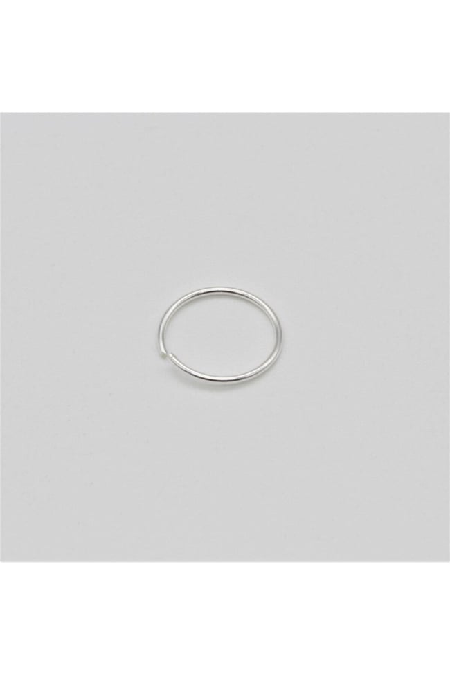 Gri Halka Hızma | 925 Ayar Gümüş Tekli Hızma | Minimalist Burun Piercing | Kadın Takı Aksesuar