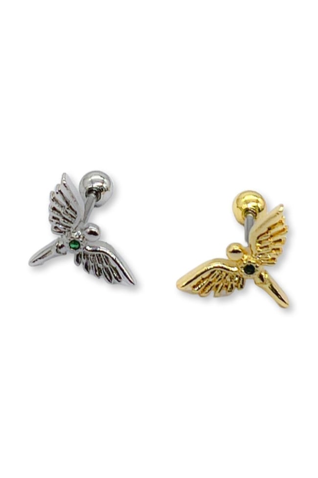 Gümüş Melek Kanadı Mikail Tragus Helix Piercing Kıkırdak Küpesi 1 Adet