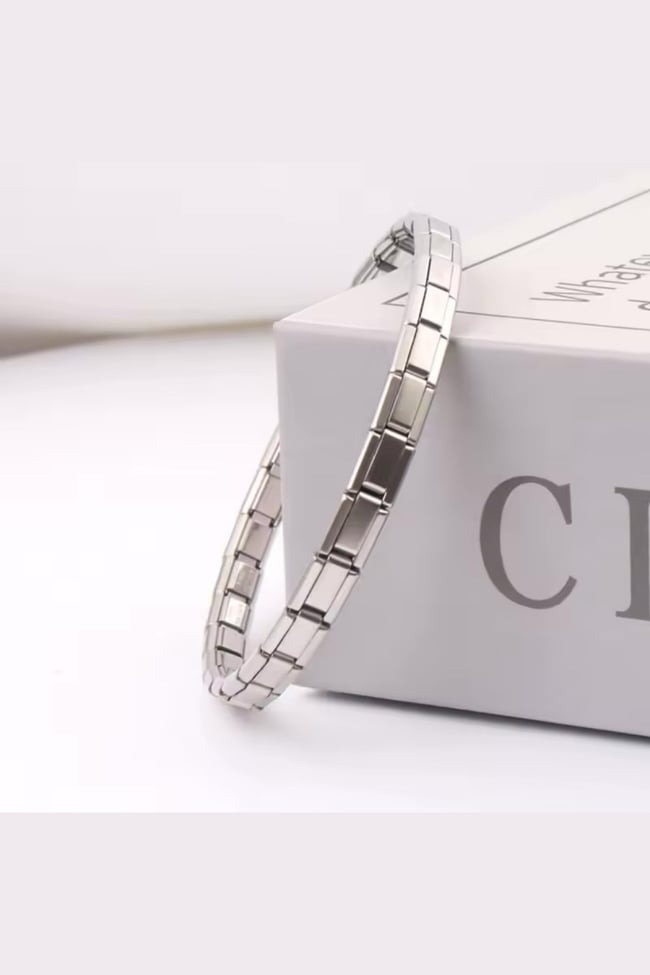 İnce 7 mm İtalyan Charm Çelik Bileklik ( İnce Model Gönderilecektir)