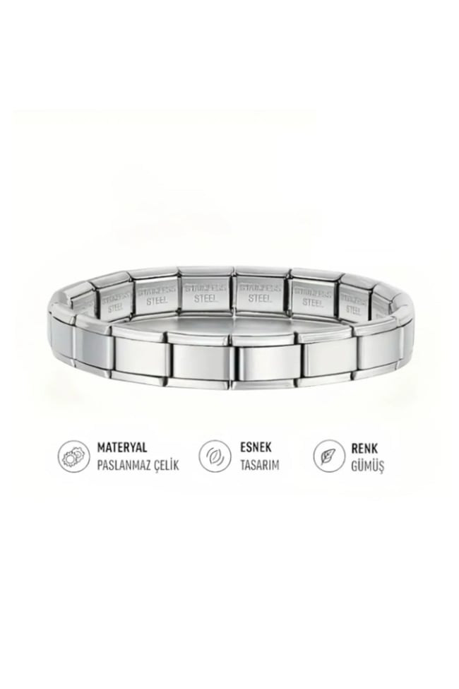 İtalyan Charm Çelik Bileklik