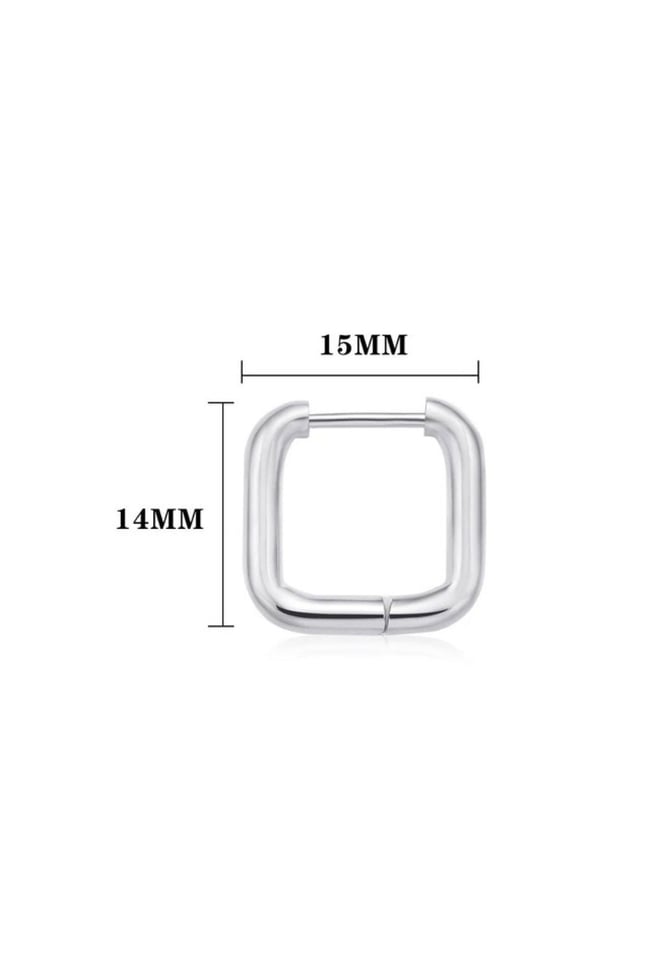 Kare Cerrahi Çelik Küpe 316L Kararmaz Antialerjik Küpe 15X15 MM