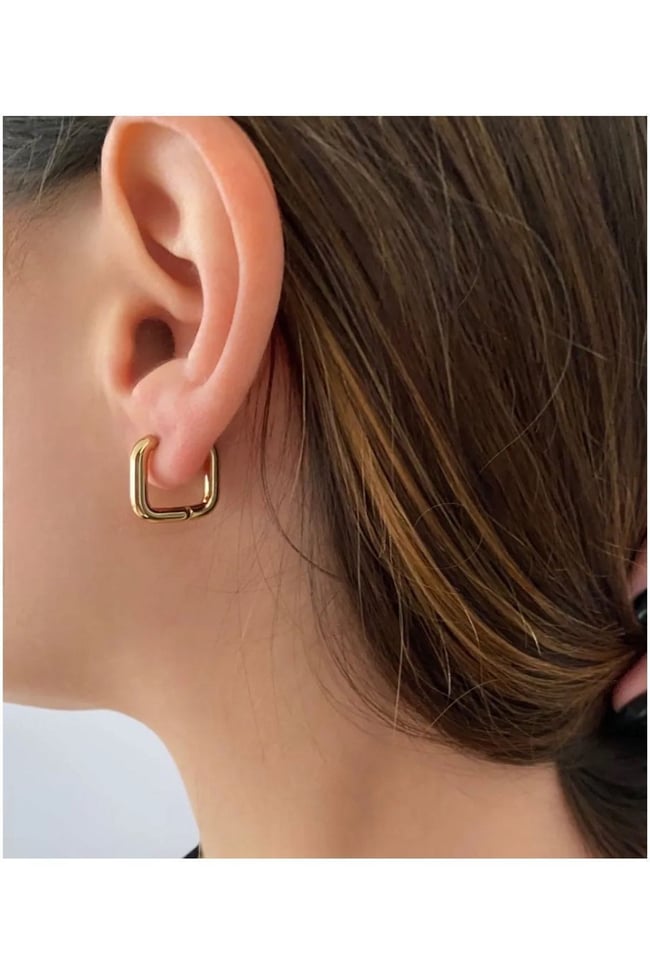 Kare Cerrahi Çelik Küpe 316L Kararmaz Antialerjik Küpe 15X15 MM