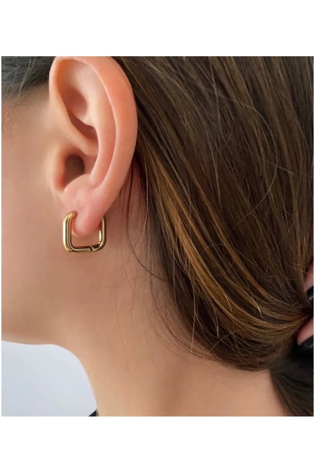Kare Cerrahi Çelik Küpe 316L Kararmaz Antialerjik Küpe 15X15 MM