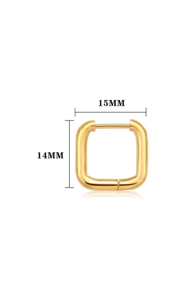 Kare Cerrahi Çelik Küpe 316L Kararmaz Antialerjik Küpe 15X15 MM