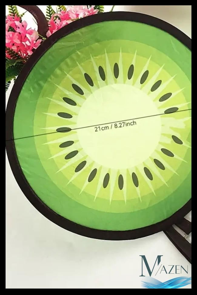 Katlanabilir Oval Yelpaze | Desenli Mini El Yelpazesi | Taşınabilir Pratik| Yazlık Serinletici
