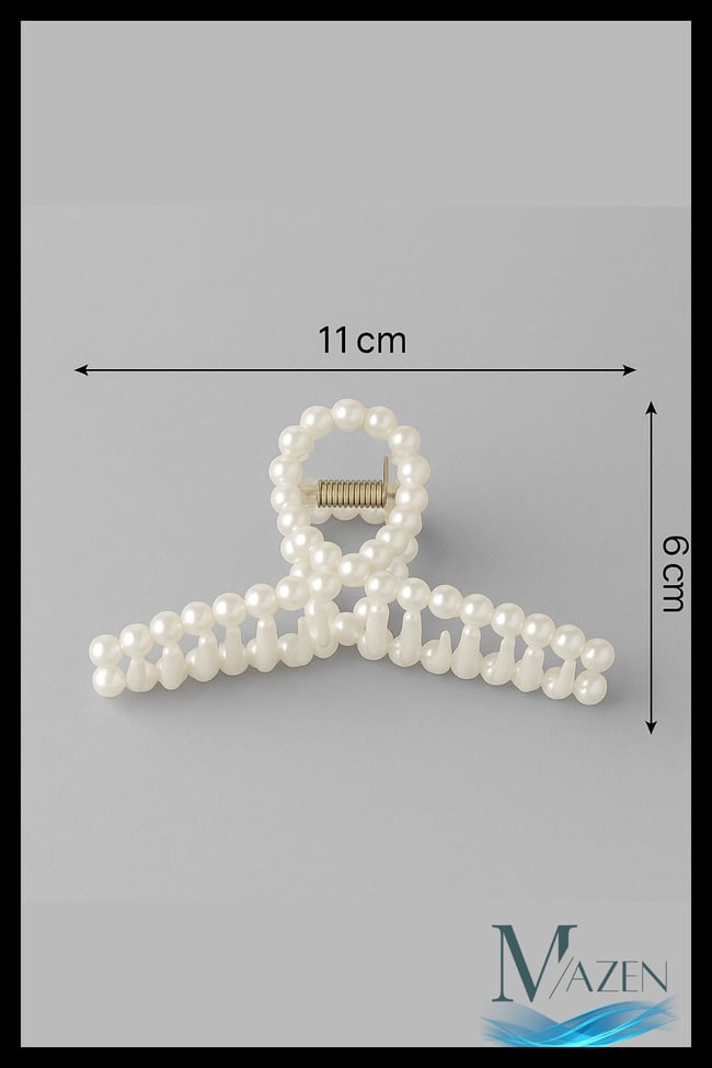 Kaymaz Kaliteli Mandal Toka | 11 cm | Kadın Saç Aksesuarı | İncili Tasarım