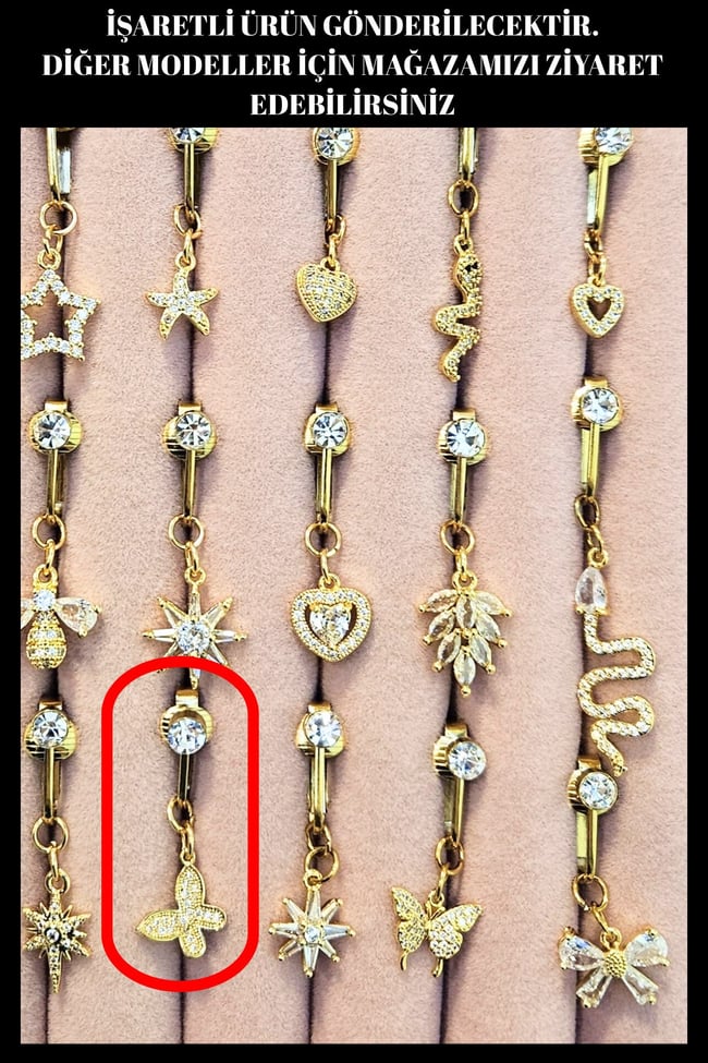 Kelebek Model Sıkıştırmalı Çelik Göbek Piercing | Deliksiz | Kolay Kullanım | Delik Gerektirmeyen
