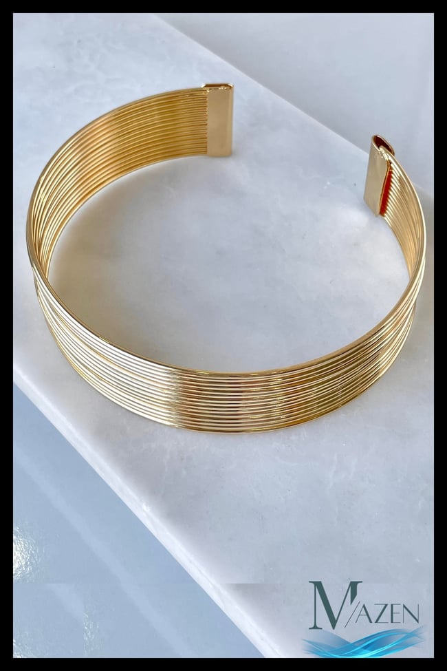 Kleopatra Gold Choker Kolye | Antik Mısır Esintili | Geniş Band Model | Kadın Takı Aksesuar