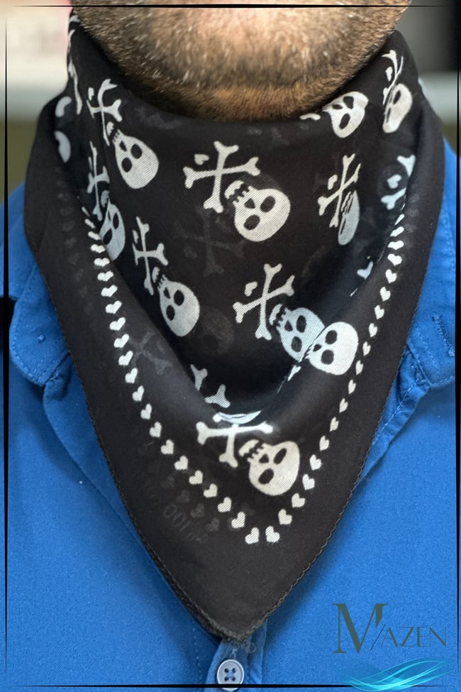 Kuru Kafa Desenli Çok Amaçlı Bandana Fular 50x50