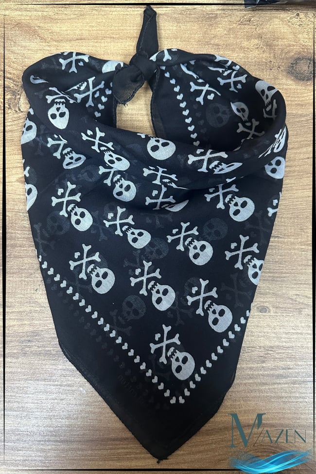 Kuru Kafa Desenli Çok Amaçlı Bandana Fular 50x50