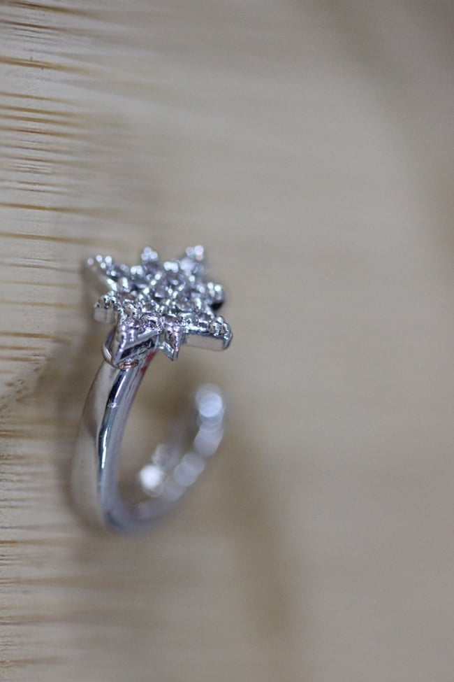 Kutup Yıldızı Earcuff Kıkırdak Küpe Delik Gerektirmeyen Küpe Gümüş Renk