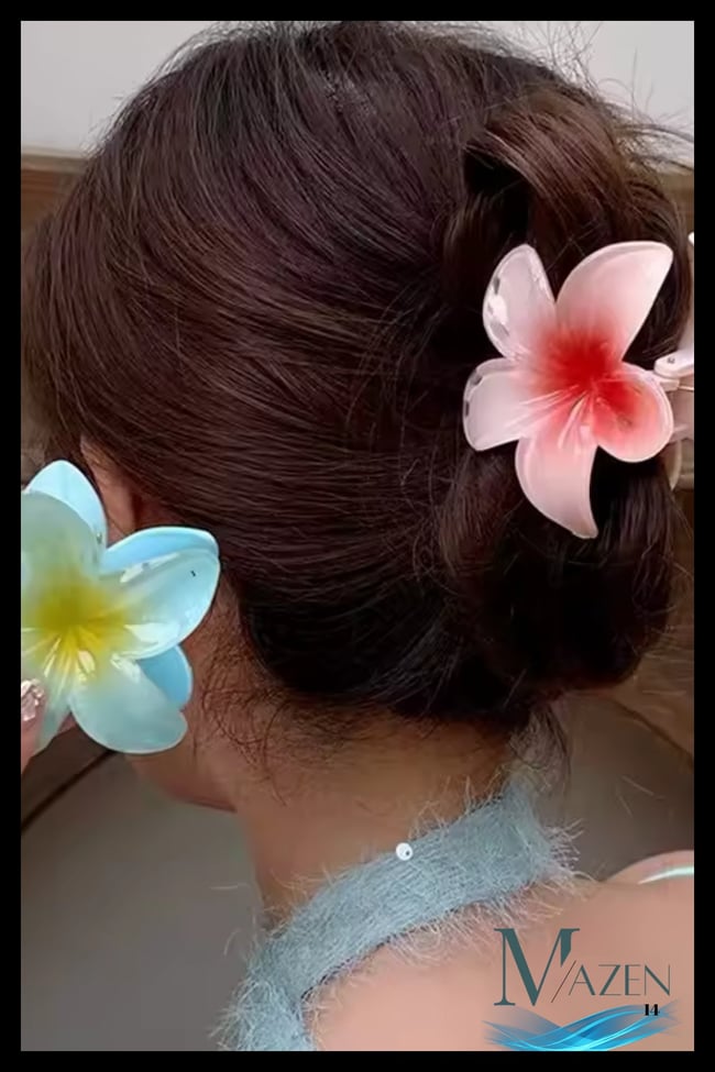 Lotus Çiçek Mandal Toka | Büyük Boy | Dayanıklı Kaliteli İthal Saç Aksesuarı