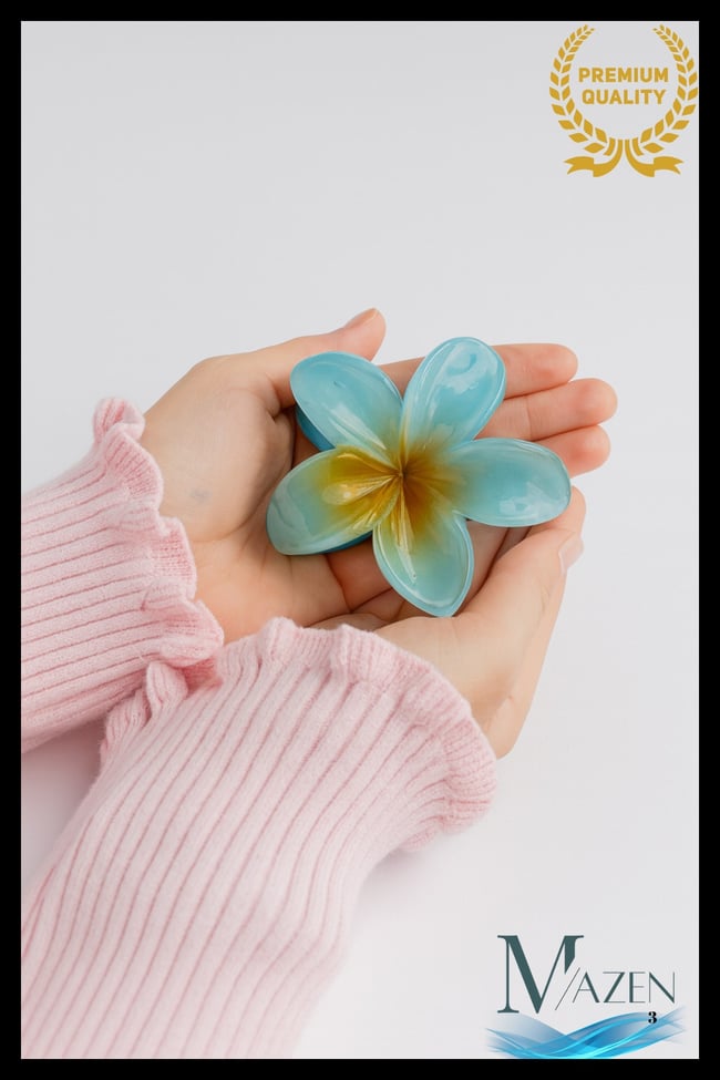 Lotus Çiçek Mandal Toka | Büyük Boy | Dayanıklı Kaliteli İthal Saç Aksesuarı
