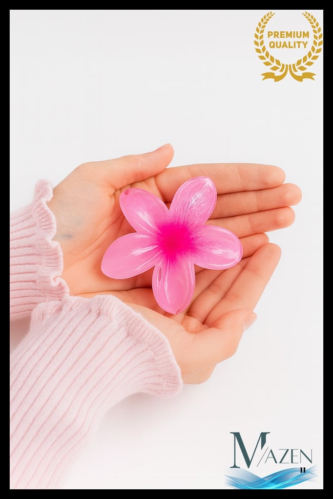 Lotus Çiçek Mandal Toka | Büyük Boy | Dayanıklı Kaliteli İthal Saç Aksesuarı