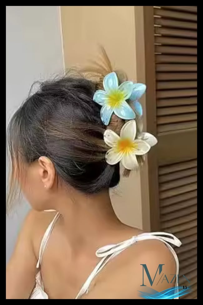 Lotus Çiçek Mandal Toka | Büyük Boy | Dayanıklı Kaliteli İthal Saç Aksesuarı