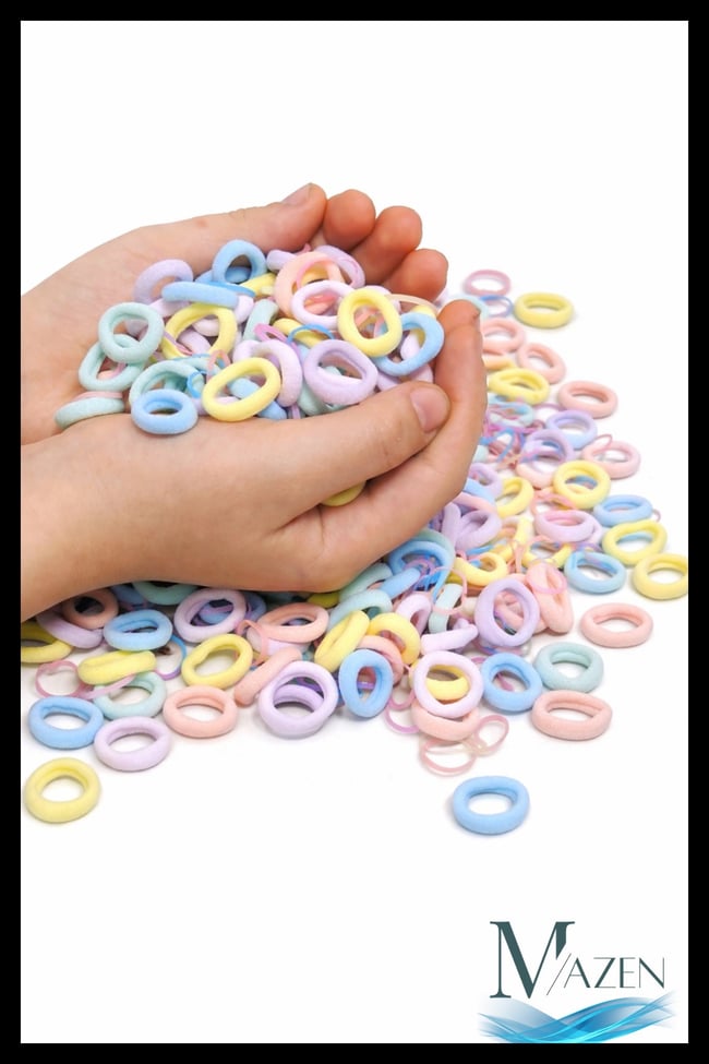 Minik Boy Renkli Çocuk Lastik Toka Seti | Süper Elastik | Form Koruyan | Çoklu Mix