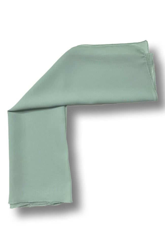 Mint Yeşili Renkli Düz Şifon Fular Çok Amaçlı 45x45 cm