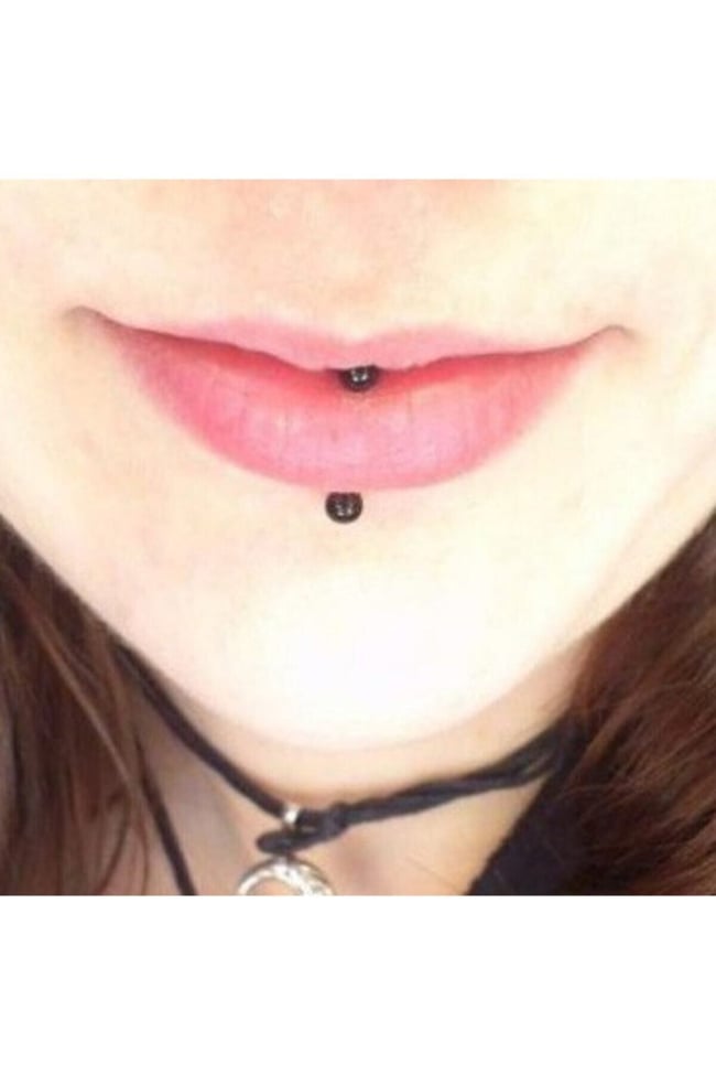 Neon 316L Çelik Kavisli Kaş Piercing Labret | 6-8-10 mm Beden Seçenekli