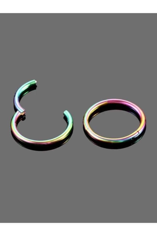 Neon Renk Cerrahi Çelik Tragus Helix Piercing Küpe 1 Adet Tam Tur Piercing ( Beden Seçenekli)