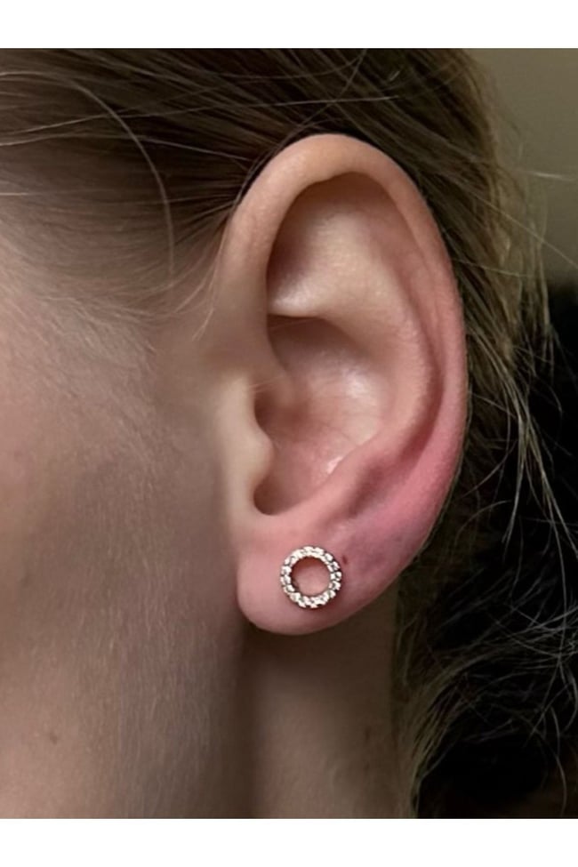 Oval Model Çelik Tragus Kıkırdak Helix Piercing Gold Renk 1 Adet