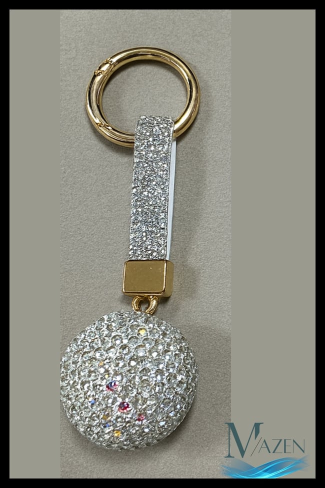 Parlak Kristal Top Anahtarlık | Çanta Süsü Charm | Kadın Aksesuar Işıltılı Premium
