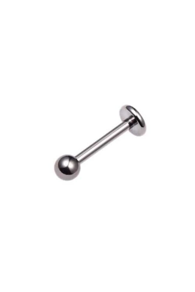 Paslanmaz Kararmaz Cerrahi Çelik Labret Dudak Tragus Kıkırdak Piercing Gümüş Kısa Boy