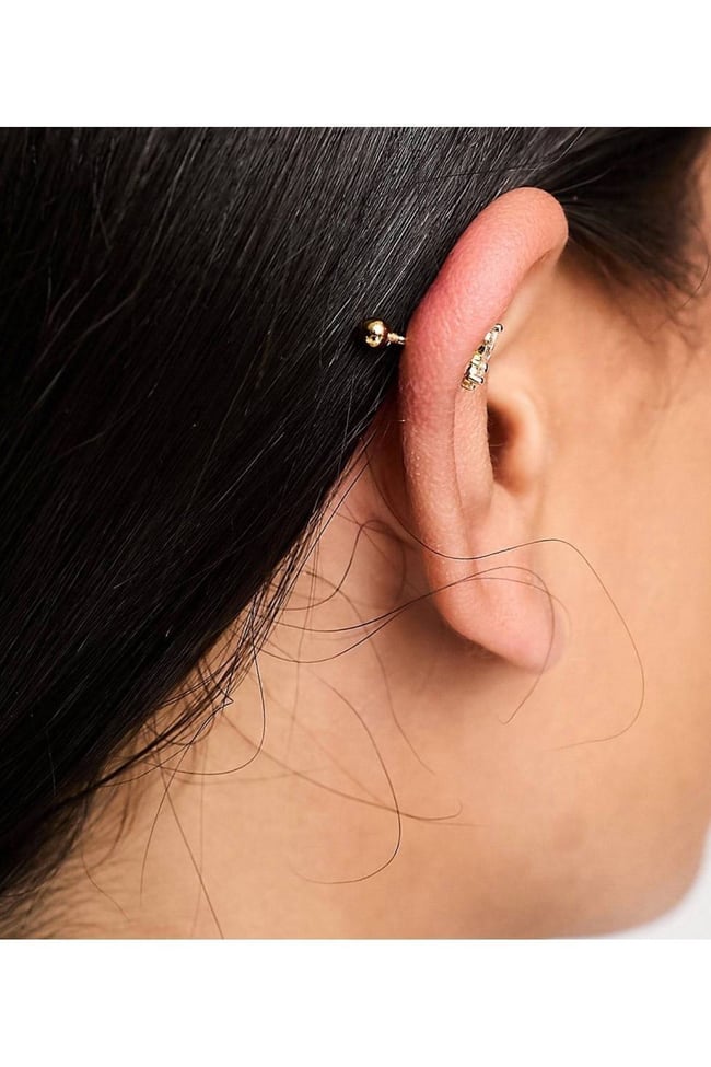 Paslanmaz Kararmaz Cerrahi Çelik Tragus, Kıkırdak, Helix 8 Mm Piercing (ÇİFT TARAFLI AÇILABİLİR)