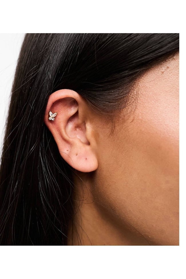 Paslanmaz Kararmaz Cerrahi Çelik Tragus, Kıkırdak, Helix 8 Mm Piercing (ÇİFT TARAFLI AÇILABİLİR)