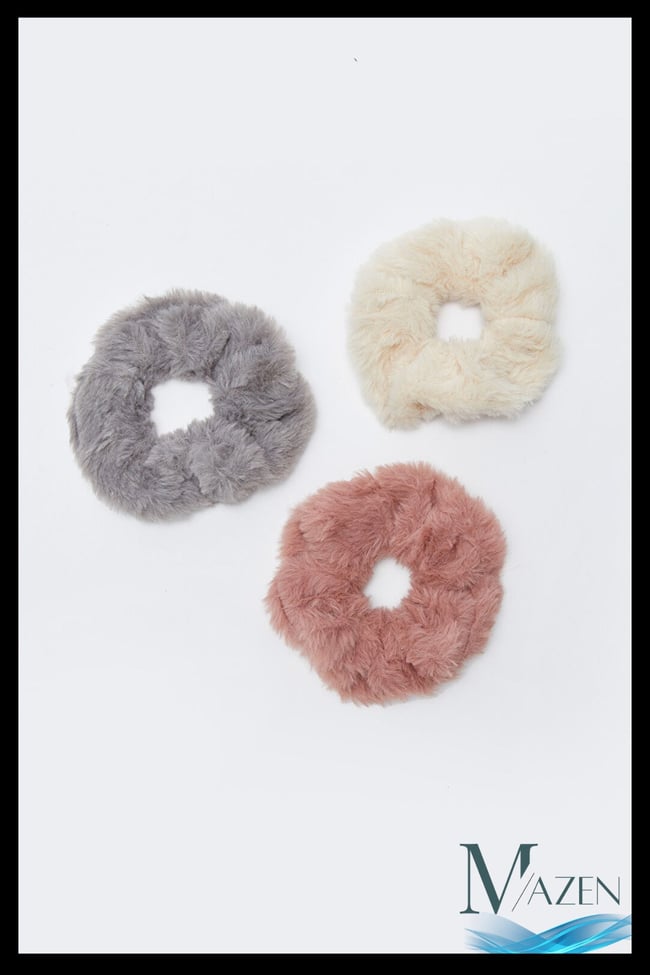 Peluş Lastik Toka | Yumuşak Kadife Görünümlü | Kadın Saç Aksesuarı | Scrunchie