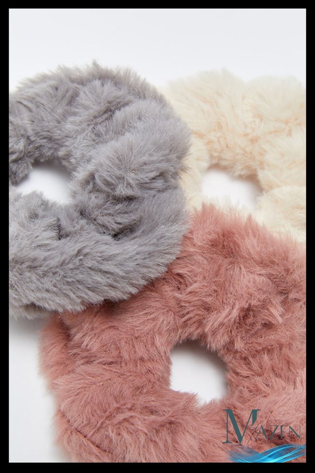 Peluş Lastik Toka | Yumuşak Kadife Görünümlü | Kadın Saç Aksesuarı | Scrunchie