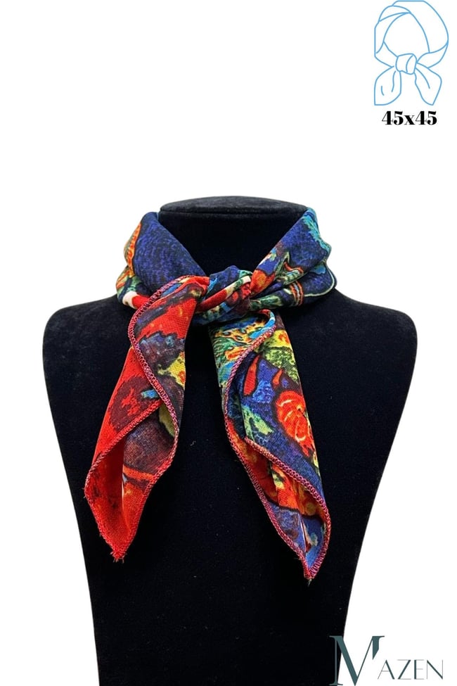 Şifon Fular 45x45 Saç, Çanta, Bilek, Boyun Aksesuarı