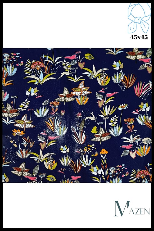 Şifon Fular 45x45 Saç, Çanta, Bilek, Boyun Aksesuarı