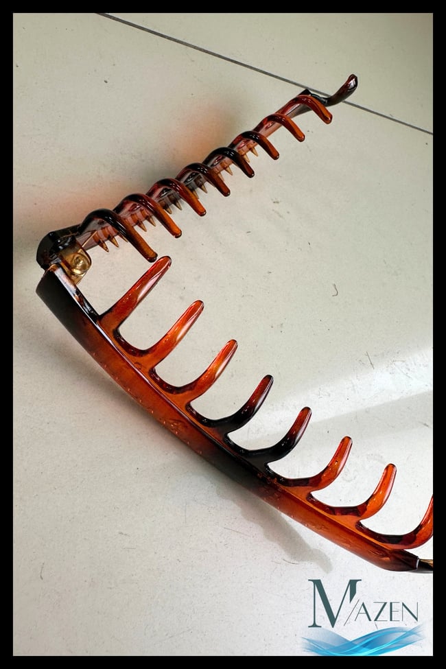 Siyah 15 Cm XL Dişli Ahtapot Muz Toka | Büyük Boy Güçlü Tutucu Saç Tokası