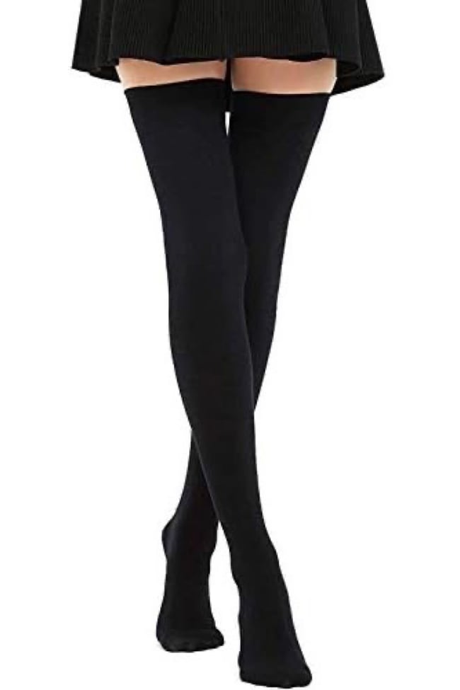 Siyah Uzun Çorap | Dizüstü Schoolgirl Stil | Kadın Yüksek Çorap (36-42)