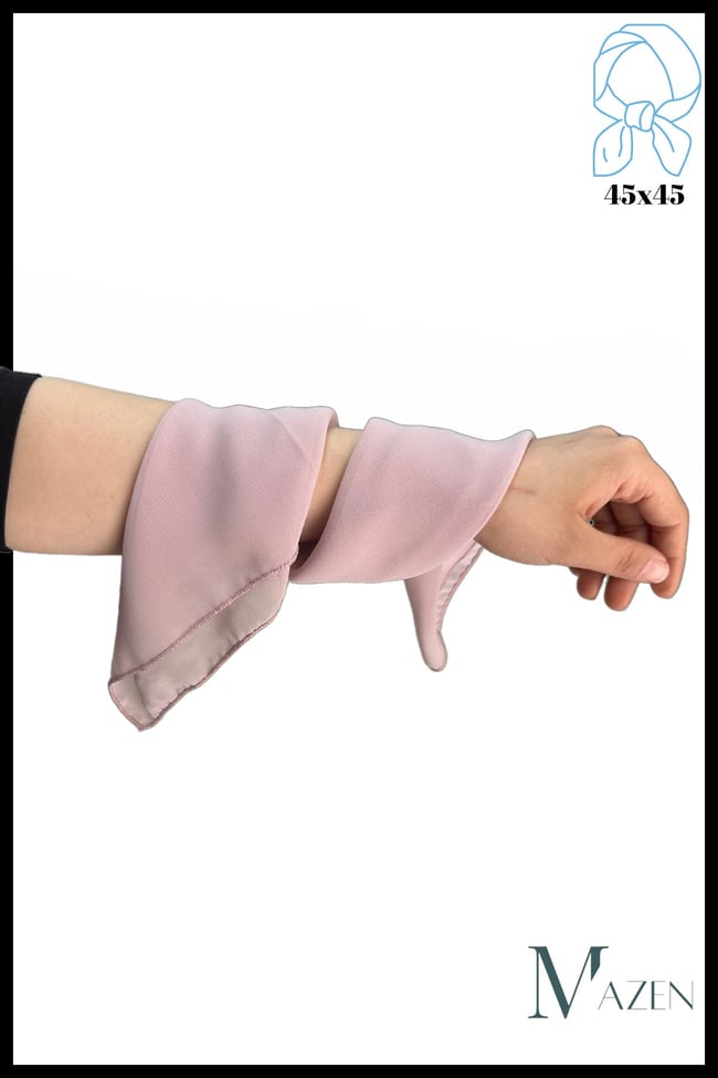 Soft Lila Düz Renk Şifon Fular 45x45 Saç, Çanta, Bilek, Boyun Aksesuarı