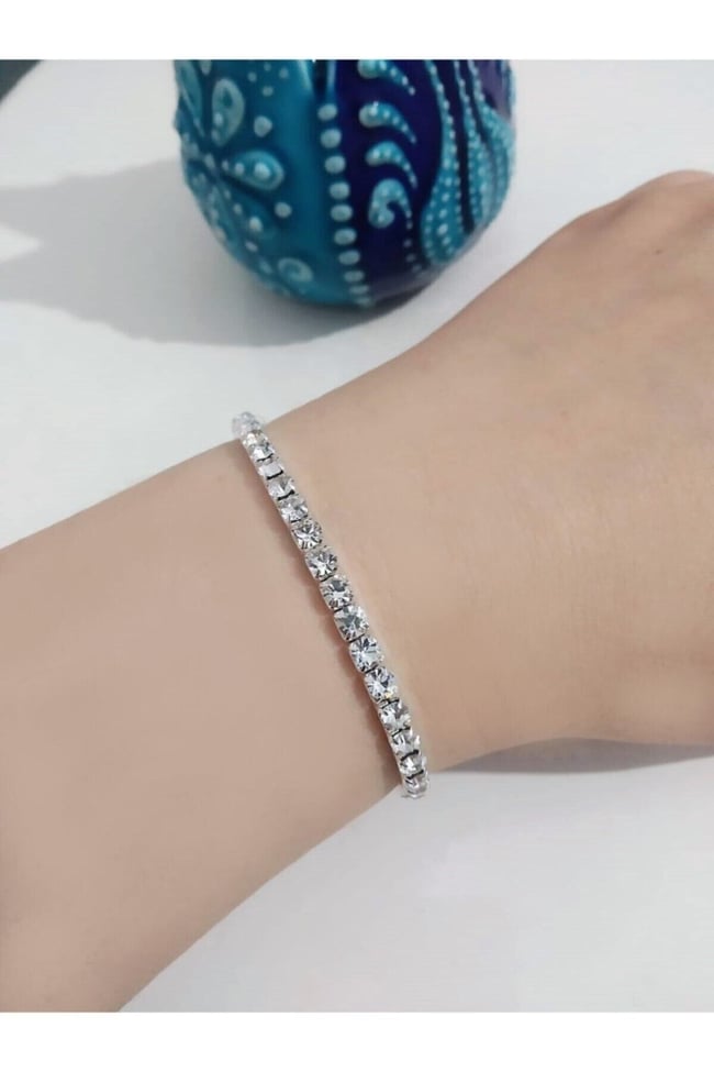 Su Yolu Taşlı 4mm Bileklik