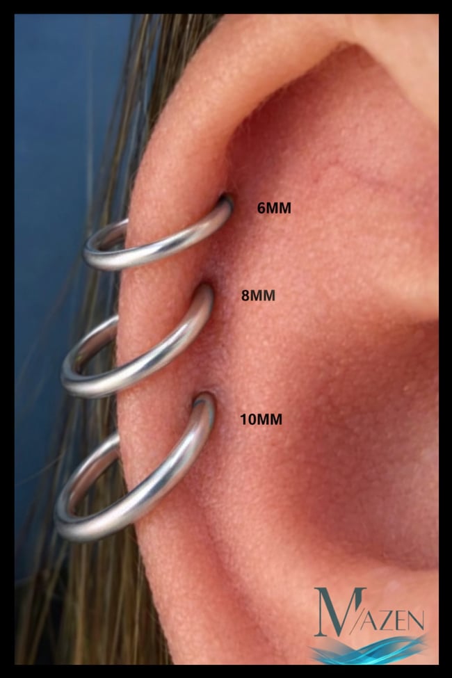 Titanyum Tam Halka Clicker Piercing | Beden Seçenekli | G23 Premium Seri