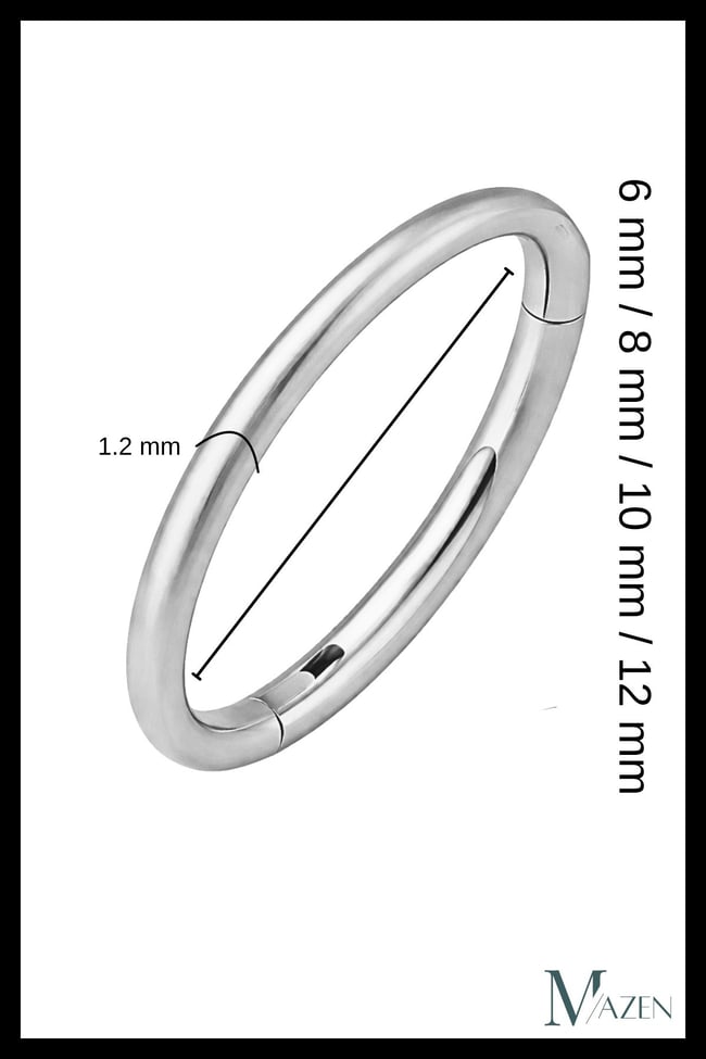 Titanyum Tam Halka Clicker Piercing | Beden Seçenekli | G23 Premium Seri