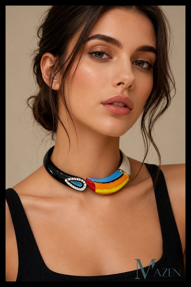 Toucan Tukan Kuşu Tasarımlı Yaylı Renkli Choker Kolye Pinterest Stil