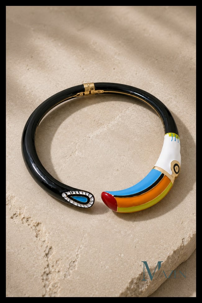 Toucan Tukan Kuşu Tasarımlı Yaylı Renkli Choker Kolye Pinterest Stil