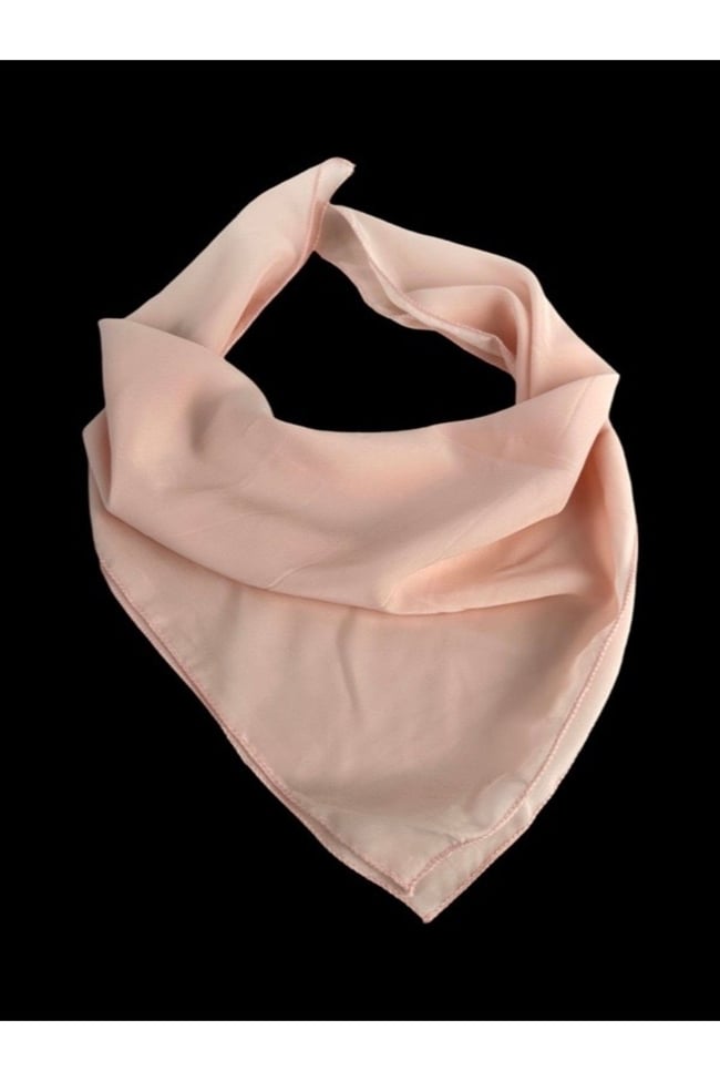Toz Pembe |kare Şifon Fular 45x45 | Boyun Çanta Pantolon Bilek Aksesuarı | Düz Renk Şık Fular